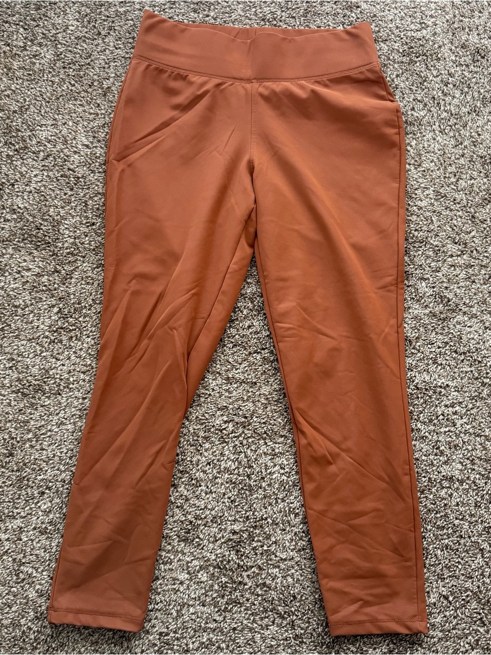 One5One Rust-Colored High-Waist Leggings - Size Small